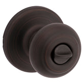 Kwikset 300CV 11PR CALRCS V1 Privacy Door Lock, Cove Design, Knob Handle, Venetian Bronze, Universal Hand